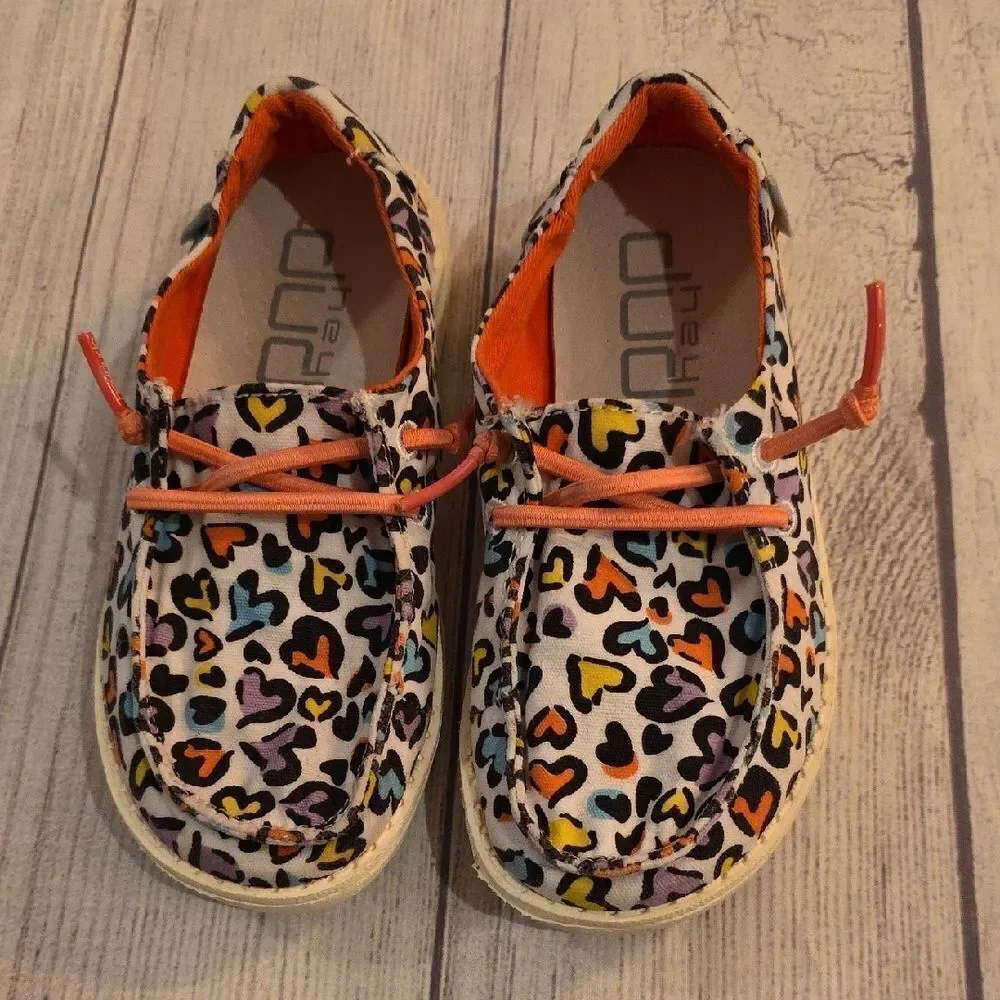 Colorful Heart Pattern Kids Shoes